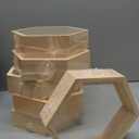 Barydat 24 Pcs 8 Inch Hexagon Shelves Wedding Table Decorations Hexagon Wood Centerpiece Geometric Terrarium Decorative Honeycomb Floating Storage Shelf for Home Office Room (Wood Color)