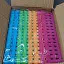 KWAGOCAR 8 Pack Classroom Storage Baskets Bins Colorful Plastic Organizer Basket Small Pencil Holder Tray Mesh Bins for Paper Desk Shelf Home School Office Arts Crafts Toy File Organization