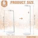 Yaocom 6 Pcs Adjustable Doll Stands for 12 Inch to 18 Inch Dolls Display Stand with Expandable Waist Wire Action Figure Display(White)