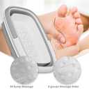 Beinilai Collapsible Foot Bath Basin for Soaking Feet,Foot Soak Tub,Plastic Foot Bucket with Handles and Massage Acupoint,Foldable Laundry Basket-Grey, 3.07"L x 13.03"W x 16.65"H