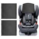Silky Head Carseat Cover for Babies Silk Feeling Satin Head Cover for Baby Car Seat Canopy Headrest Protector for Boys Girls Infant Sleeping Hair Protection Black 2pcs