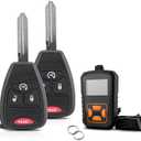 Key Fob Remote Replacement Fits for 2007 2008 2009 2010 2011 2012 2013 2014 2015 2016 2017 2018 Jeep Wrangler Jeep Compass Jeep Patriot Keyless Entry Remote OHT692713AA (Pack of 2)