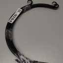 Worth Garden 6-Pack 14" Plant Hanger Bracket - Hand-Forged Wrought Iron Powder-Coated Heavy Duty Wall Hooks - Black Curved Plant Hanging Hooks for Bird Feeders, Flower Baskets, Indoor & Outdoor Use