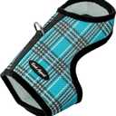Bark Appeal Blue Plaid Wrap N Go Dog Harness for Small-Medium Pets  Soft Solid Mesh Vest Harness for Dogs, Puppies, Kittens & Cats  Easy Buckle-Free Design for a Comfortable Fit  Small