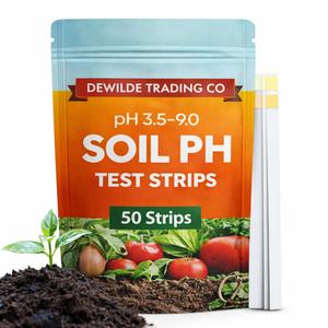 6 x Soil pH Paper Test Kit  50 Tester Strips (3.5-9 Range)  Use for Testing Garden Home Lawn Grass Vegetable Gardening Dirt Yard Compost Outdoor and Indoor Plants, Green