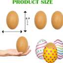 Smooth Brown Wooden Easter Eggs 24-Pack, Perfect for Easter Crafts, Dcor and Egg Hunts, 2.3" Inches