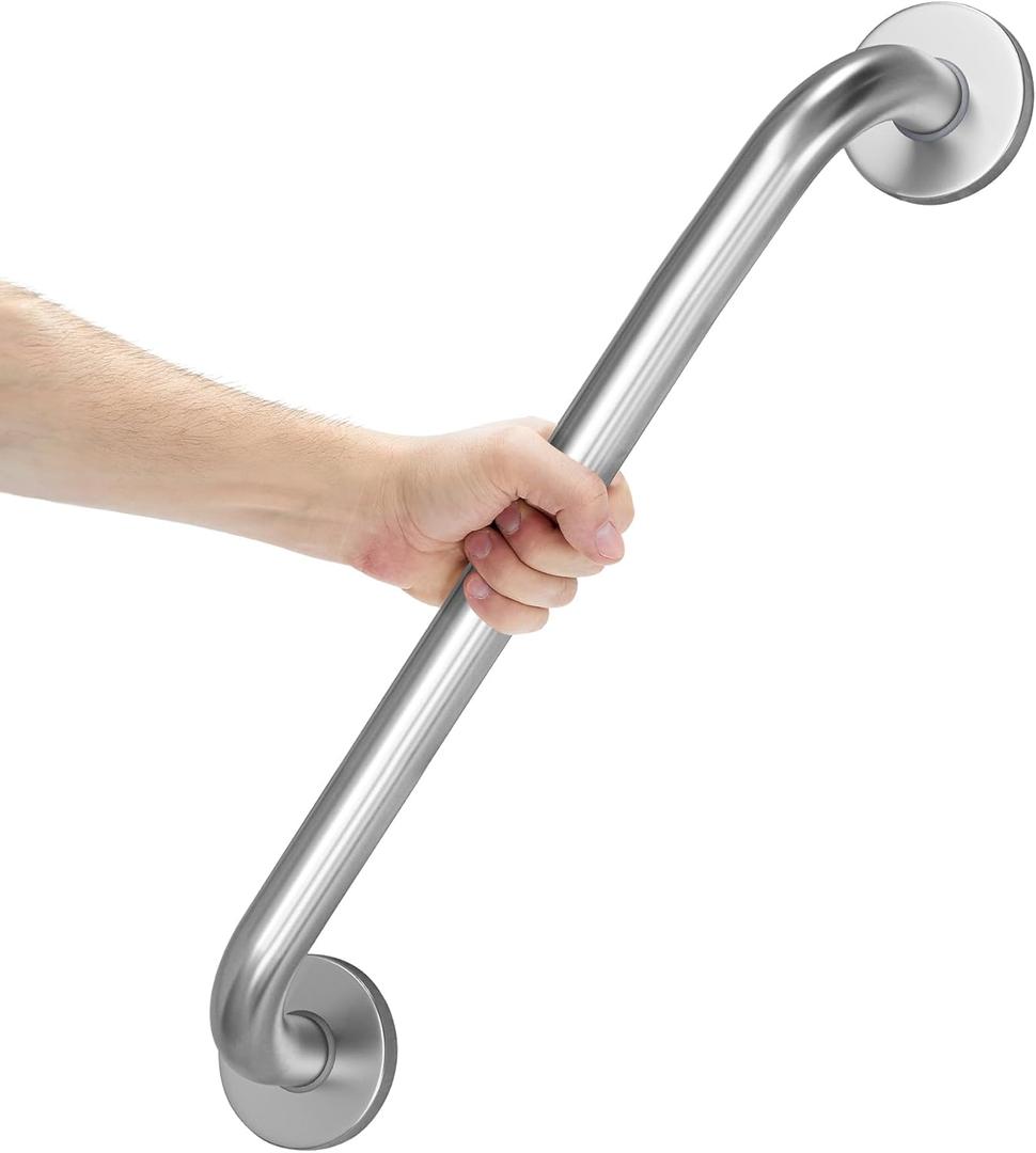 AmazerBath Grab Bars for Bathtubs and Showers Anti Slip, 24" L x 1.25" D, Handicap Grab bar Stainless Steel, Shower Grab Bars for Seniors, Bathtub Handle Grab Bars for Bathroom Holds 500LBS