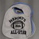 7Pcs Cotton Waterproof Baby Bibs Hook Loop Closure Newborn Bib Keepsake Baby Gift for Drooling Feeding Eating (Blue)