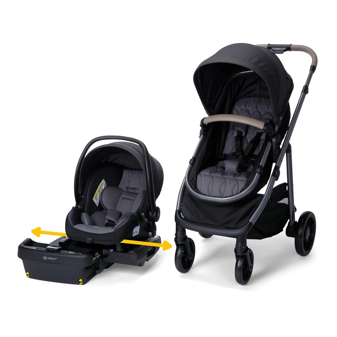 Safety 1st onBoard Slide 6-in-1 Infant Car Seat & Baby Stroller Travel System with SafetySlide Base, Rocky Point, MFG 12/28/2024