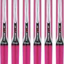 PILOT Precise V5 RT Refillable & Retractable Liquid Ink Rolling Ball Pens, Extra Fine Point (0.5mm), Pink Ink, 6-Pack
