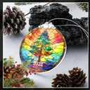 2 x Christmas Tree Ornaments, Stained Glass Effection, 4 Inch Acrylic Ornament, White Elephant Gifts, Holiday Decor, Christmas Ornament 2025, Tree Ornaments, New Year Decorations