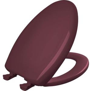 Bemis Classic Colors Slow Close Toilet Seat, Easy Clean Hinges and Durable Plastic Seat, Made in USA, Elongated, Loganberry