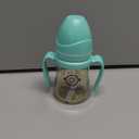 GROSMIMI Spill Proof no Spill Magic Sippy Cup with Straw with Handle for Baby and Toddlers, Customizable, PPSU, BPA Free 6 oz (Aqua Green)