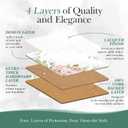 Cork Placemats Set of 6 Matching Coasters I Heat Resistant Place Mats for Dining Table 16" x 12", Cork Backed, Wipeable Pink Rose Design