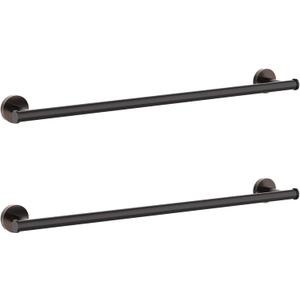 Cilee 2 Pieces Oil Rubbed Bronze Towel Bar Set, Hand Towel Holder Bathroom Hardware Set,24 Inch Towel Racks for Bathroom,Stainless Steel Wall Mount