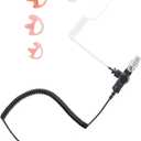 commountain 3.5mm Listen Only Earpiece Compatible with Speaker Mic, Acoustic Tube Receive Only Headset with 3 Earmolds, for Police Security and Law Enforcement Use