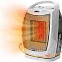 Comfort Zone Oscillating Indoor Space Heater, Portable, Ceramic, Electric, EnergyEfficient, Adjustable Thermostat, TipOver Switch, Overheat Protection, Ideal for Home, Bedroom, Office, 1500W, CZ449E