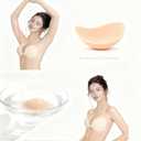 Adhesive Strapless Bra for Women Sticky Invisible Push up Silicone Bra for Backless Dress Upgraded Clasp Bras (S)