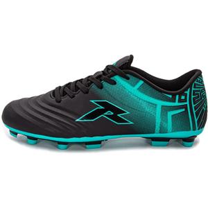 RUNIC Soccer Cleats for Men and Boys Firm Ground Cleats with Multi-Shaped Studs - Textured Forefoot- Soft Lining -Flexible Upper - Reinforced Stitching - Black/Gold - 6 (Green)