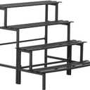 Aluminum Plant Stand - Indoor & Outdoor Ladder Display Shelf for Plants - Sturdy Space-Saving Utility Organizer for Patio, Balcony & Garden (4-Tier)