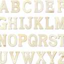 4 Inch 94 Pieces Wooden Letters Unfinished Wood Alphabet Letters for Crafts with Extras,Wall Decor