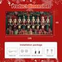 HOMETITUTE Christmas Garage Door Banner 13x6ft Nutcracker Holiday Decoration with Red Green Curtains Gift Boxes for Outdoor Xmas Party Wall Display Photo Backdrop House