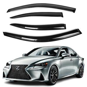 Sunwei Fits for Lexus IS250 2006-2012 Side Window Vent Visor Sun Rain Deflector Guard, Black (05 0612)