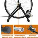 Bike Trainer Stand for Indoor Riding, Bicycle Exercise Training Stand with Magnetic Flywheel,Noise Reduction,5Resistance Settings Stationary Bike Resistance for Road