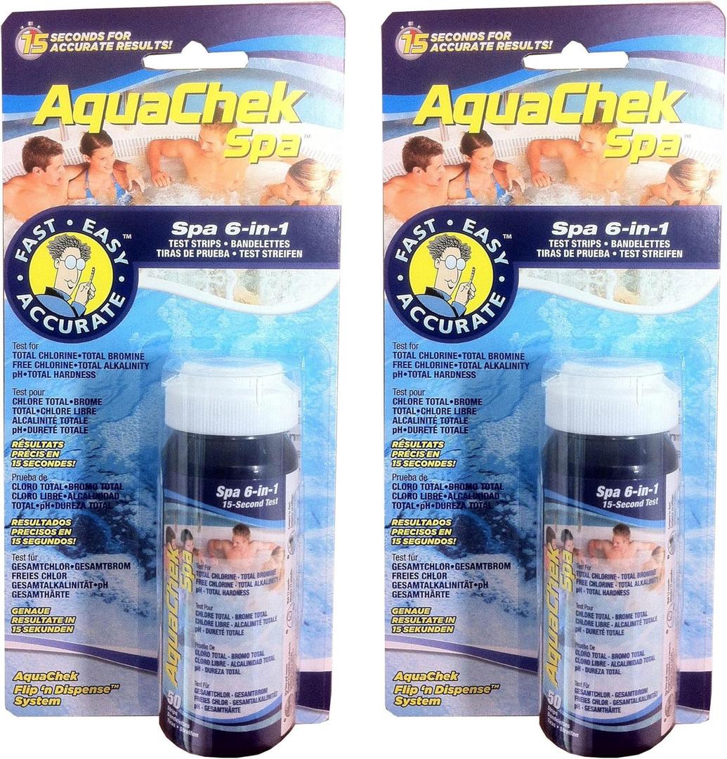 AquaChek 552244-02 Spa 6-in-1 Test Strips (2 Pack)