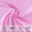 VLUV Pink Halloween Costumes Set, Women's Halloween Retro Satin Jacket Set with Scarf Headbands Glasses Accessories (XXXL)