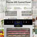 SUCISENI Food Dehydrator Machine 1000W 18 Trays Stainless Steel Commercial Food Dehydrated Dryer with 24H Timer Touch-Control LED Display, Compact Size for Home Jerky Herbs Meat Beef Fruit Vegetables