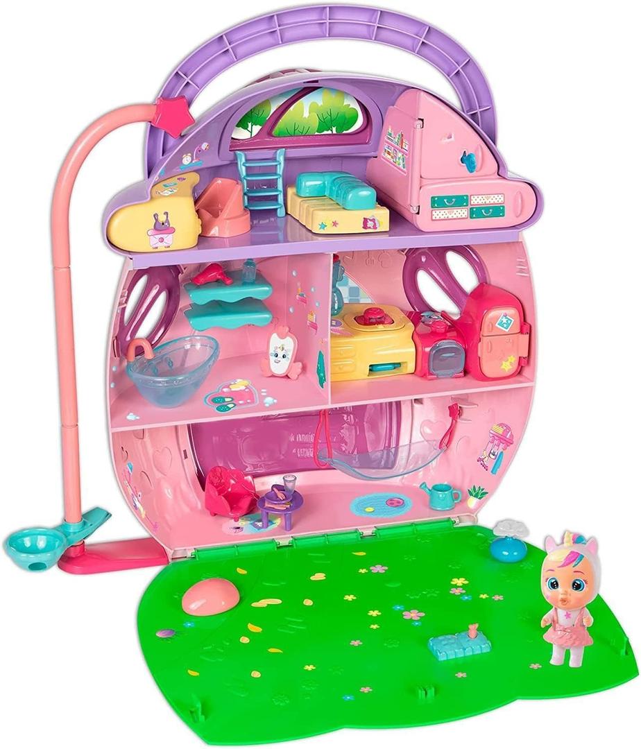 Cry Babies Magic Tears Dreamy's Mega House - 3 Stories, 25+ Accessories, Exclusive Doll, Lights and Sounds