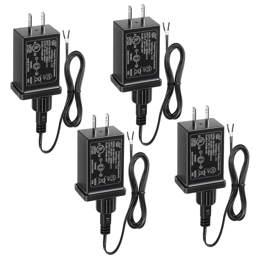 3 Pack 29V 13W Class 2 Power Supply with 9.8Ft Extension Cord, LED Light Adapter for Christmas Tree Light, Waterproof IP44 Christmas Tree Adapter for Holiday String Lighting Outdoor