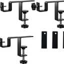 Internal Curtain Rod Set 0.8-2.3 Inch Wide Track, No Drilling Required, Tool-Free,Magnetic Curtain Hooks, Black 3 Pieces (US Patent Application)