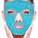 ZNCUETD Cold Face Eye Mask Ice Pack Reduce Facial Puff, Dark Circles, Gel Hot Heat Cold Compress Pack, Face SPA Gift for Woman Sleeping, Pressure, Headaches, Skin Care, Post Laser Cosmetic Care (Blue)