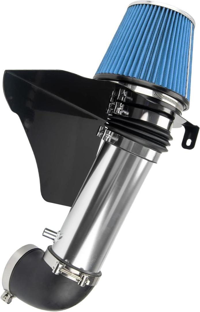 Torchbeam Cold Air Intake Filters System Kits Fit for Dodge Charger 2006-2019, Challenger 2008-2019,Magnum 2005-2008, for Chrysler 300 2005-2019, 5.7L 6.1L V8, Aluminum Filter System Replacement Blue