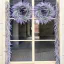 24 Inch Large Lavender Summer Wreath for Front Door, Porch, Window - Large Artificial Lavender Purple Outside Indoor Wreath for Home, Farmhouse Decor - Spring, Summer, Fall, All Seasons
