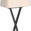 Set of 1 Touch Control 3-Way Dimmable Table Lamp Modern Nightstand Lamp with 2 USB Port Bedside Desk Lamp with Fabric Shade for Living Room Bedroom Hotel, Cream, Bulbs Included 