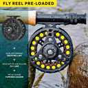 SF Fly Fishing Rod Combo Starter Kit Semi Gloss Green Jade Finish 24T Carbon Fiber Trout Travel Fly Rod with Reel,Fly Rod case,Fly Box , Flies,Tapered Leader,Knot Tying Tools, 9', 5wt, 4sec, M.F