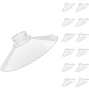 LuluEasy 12 Pieces 2.2 inch Large Clear Suction Cups for Glass, Thick Without Hooks Without Holes, Professional Heavy Duty Sucker for Home Organization Window Decoration Bathroom Kitchen Bird Feeder