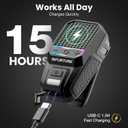 INFURTURE Wearable Bluetooth Speaker Clip on Speaker with RGB/Flashlight Shower Speake Built-in Noise Reduction Mic, Bathroom Speakers for Hands-Free Music/Calls-for Work/Riding/Outdoor, Ideal Gifts