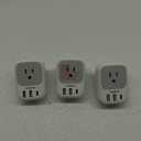 TESSAN European Travel Plug Adapter USB C 3 Pack, US to Europe Plug Adaptor with 4 AC Outlets 3 USB Charging Ports, Type C Power Adapter for USA to EU Euro Spain France Iceland Italy Germany Greece
