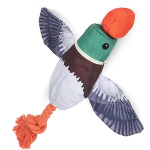 EXPAWLORER Duck Dog Toy Launcher - Flying Fetch Toy for Dogs, Interactive Squeaky Bird Toys Slingshot Toss Thrower, Floats on Water Outdoor Fun for Small Medium Breeds, Not for Aggressive Pet