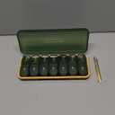 Pill Organizer 2 Times A Day, 7 Day Am Pm Pill Box - Acedada Weekly Pill Organizer with Separate Container, Portable Daily Medicine Planner Dispenser Case for Vitamin, Fish Oils, Supplements, Green