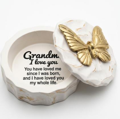 Grandma Birthday Gifts,Grandma  Figurine Small Keepsake Box - Mothers Day Gifts for Grandma, Hand-Painted Decorative Boxes