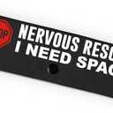 Nervous Rescue Pet Leash for Dogs, Funny Dog Leash Wrap for Pet Dog Lovers Owners Gift (Black)