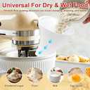 2Pcs Flour Funnel for Kitchen Aid Mixer, for Kitchen Aid Artisan Ksm150 5-Quart Tilt-Head Stand Mixer, Plastic Powder Funnel with Easy-Pour, Prevents Spills and Messes