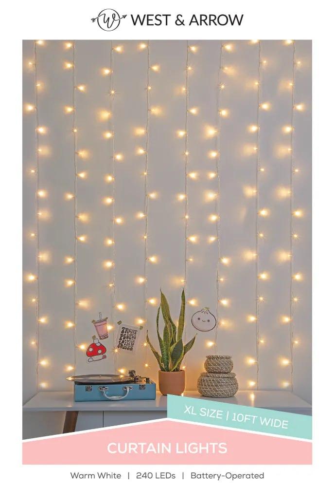 Cascading Curtain String Lights