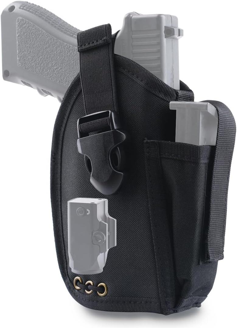 Compact OWB Holster for Pistols with Flashlight or Laser, Everyday Carry for Right Hand Universal Accessories