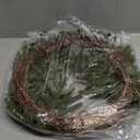 Dingion Norfolk Pine Christmas Wreath for Front Door 11.8 in Christmas Kitchen Cabinet Norfolk Pine Wreath Mini Artificial Farmhouse Rustic Xmas Decor for Window Fireplace Wall Decor